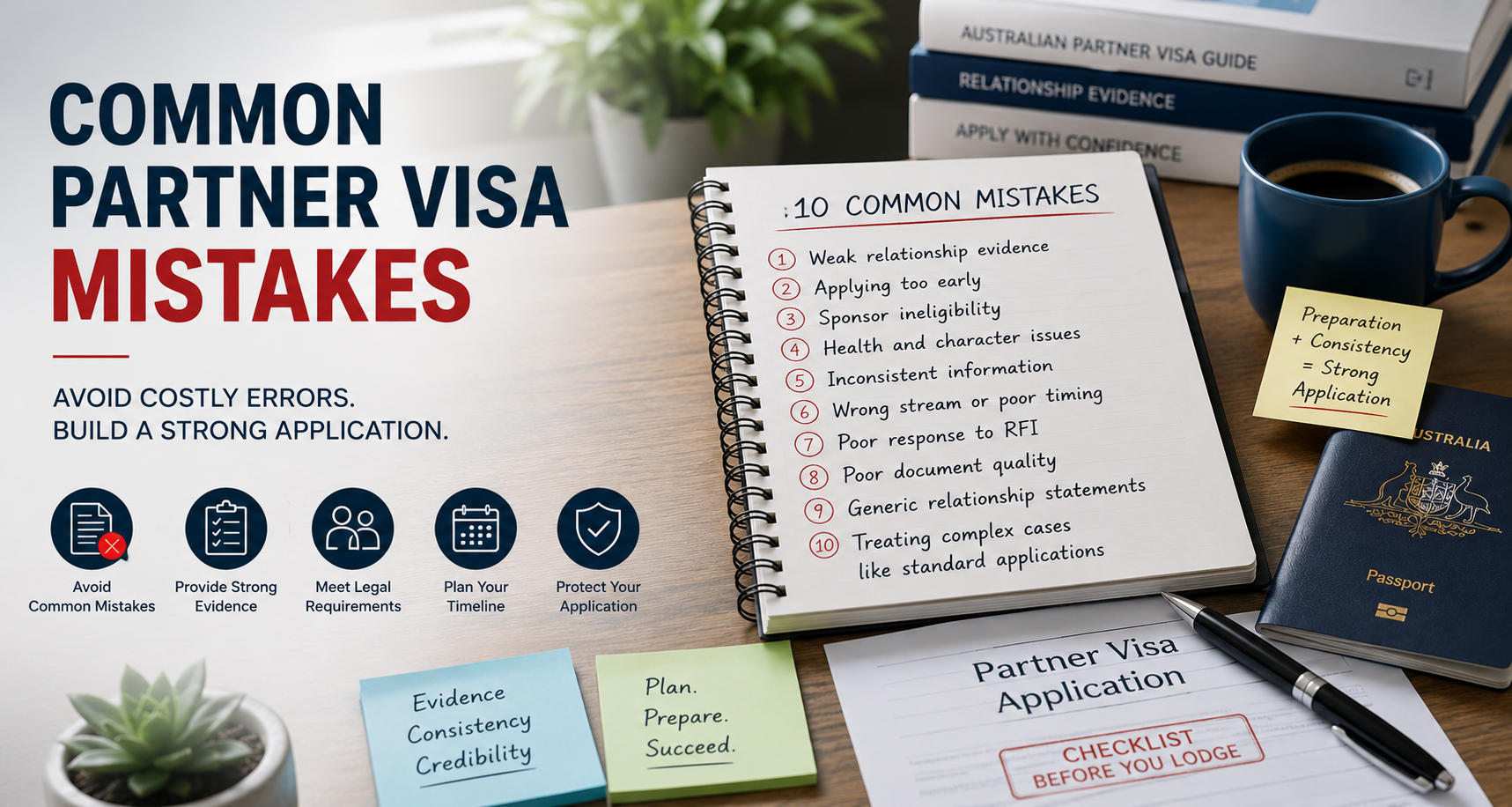 Common Partner visa mistakes to avoid in Australia