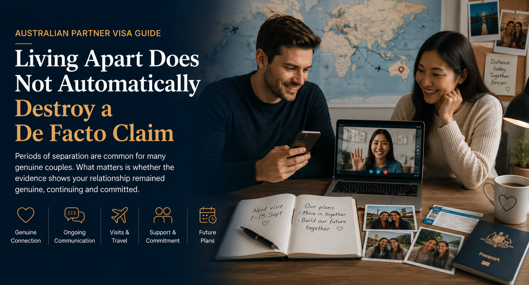 Living apart in a de facto relationship for an Australian Partner visa