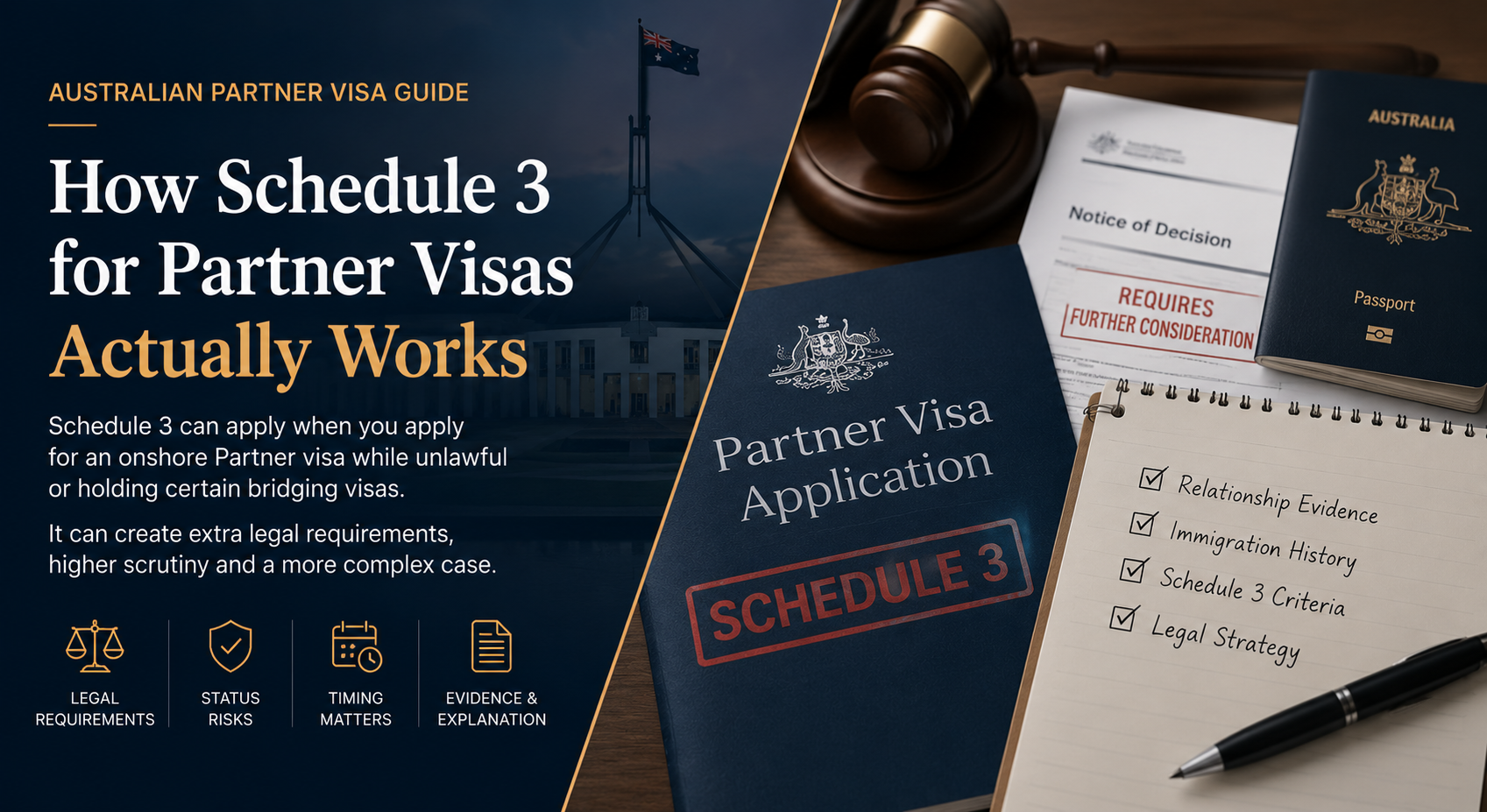 How Schedule 3 works in Australian Partner visa cases
