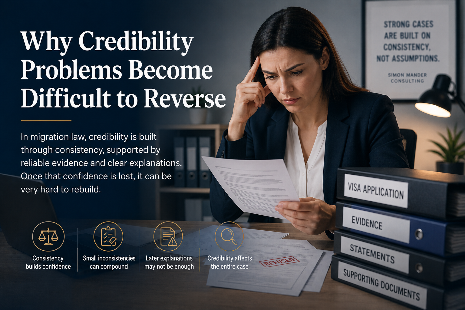 Why Credibility Problems Become Difficult to Reverse Why credibility problems become difficult to reverse in Australian visa applications