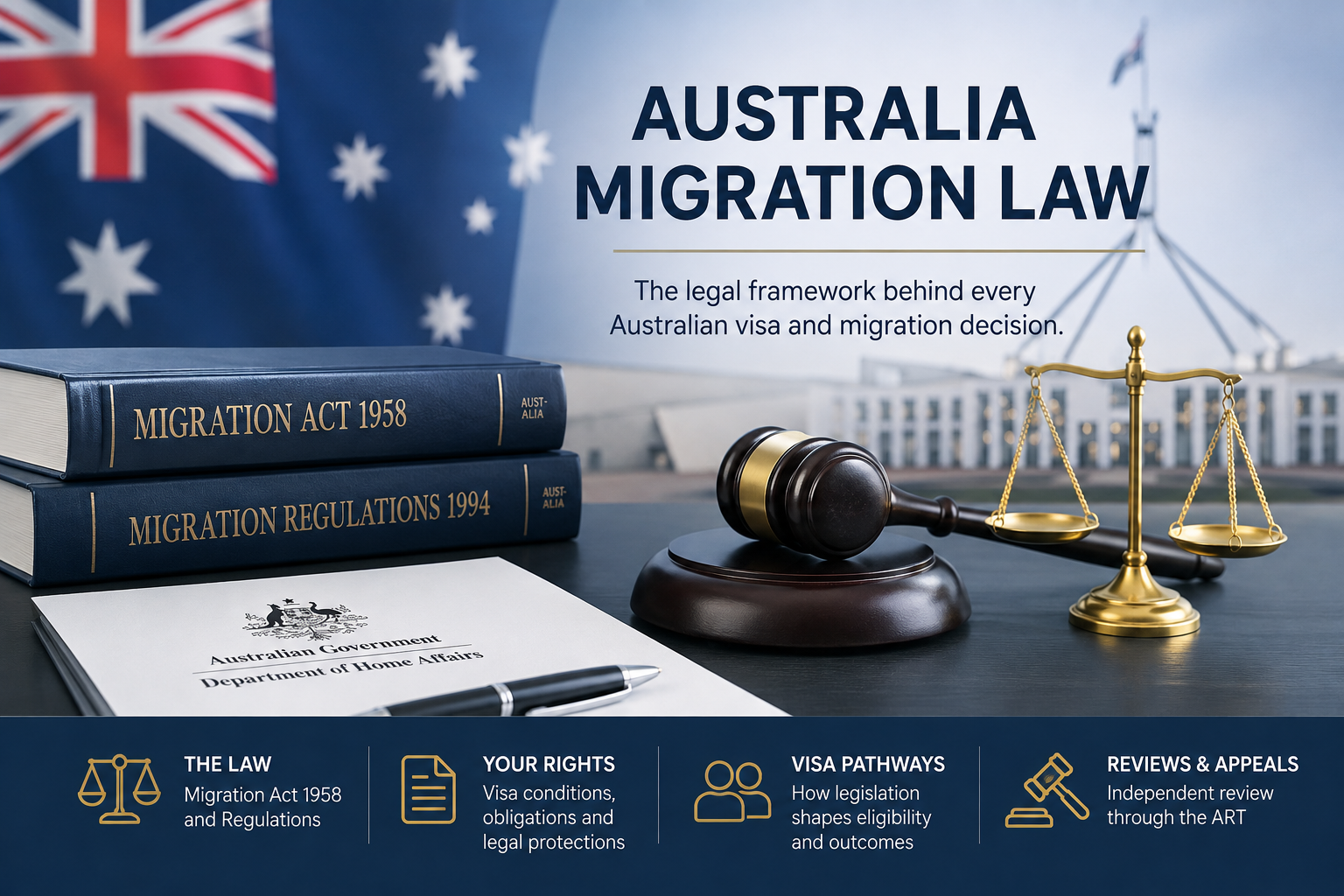 Australia migration law including the Migration Act 1958 and Migration Regulations 1994