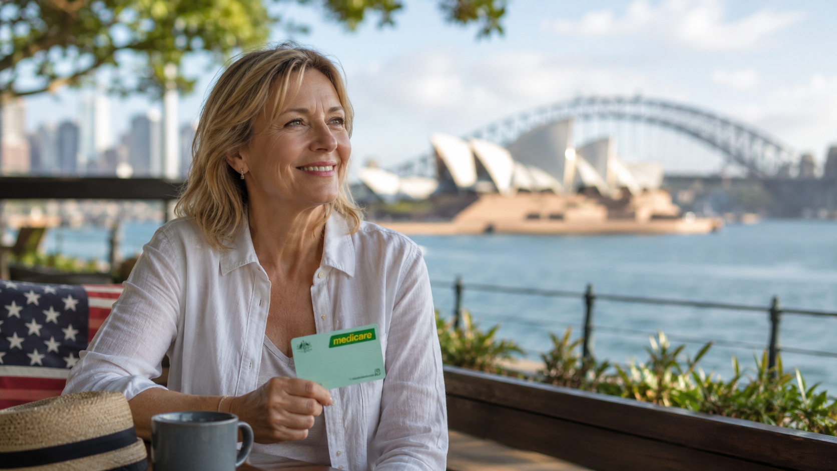 American migrant with Medicare card in Australia